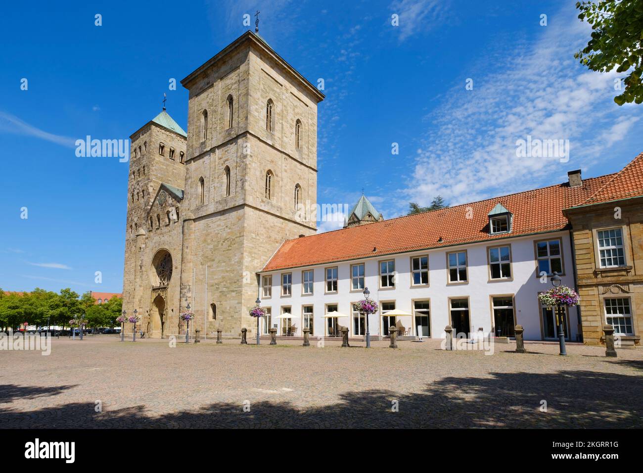 Germany, Lower Saxony, Osnabruck, Exterior of Saint Peters Cathedral Stock Photo