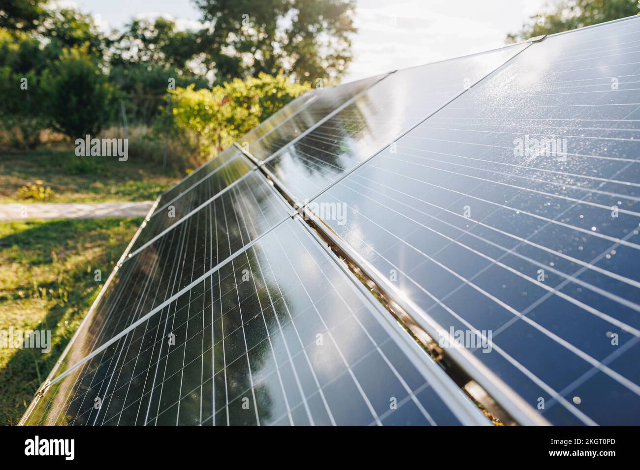 Backyard solar panels on hi-res stock photography and images - Alamy