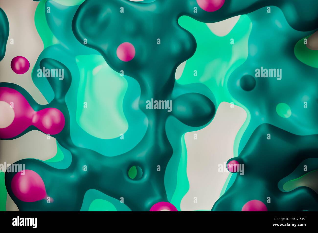 3D render of green bubbling liquid Stock Photo - Alamy