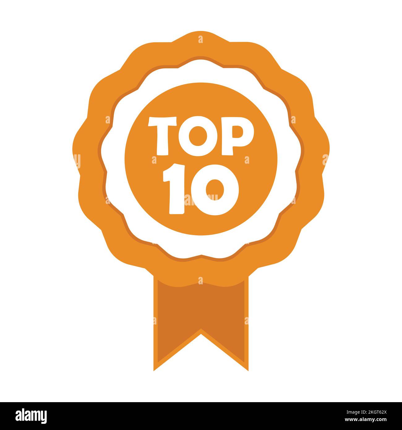 Single Badge with orange and white color shade. A single orange badge