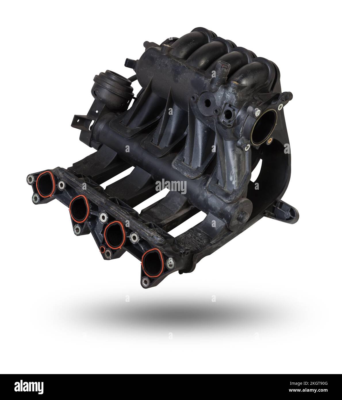 Intake manifold plastic housing with a system for adjusting the air