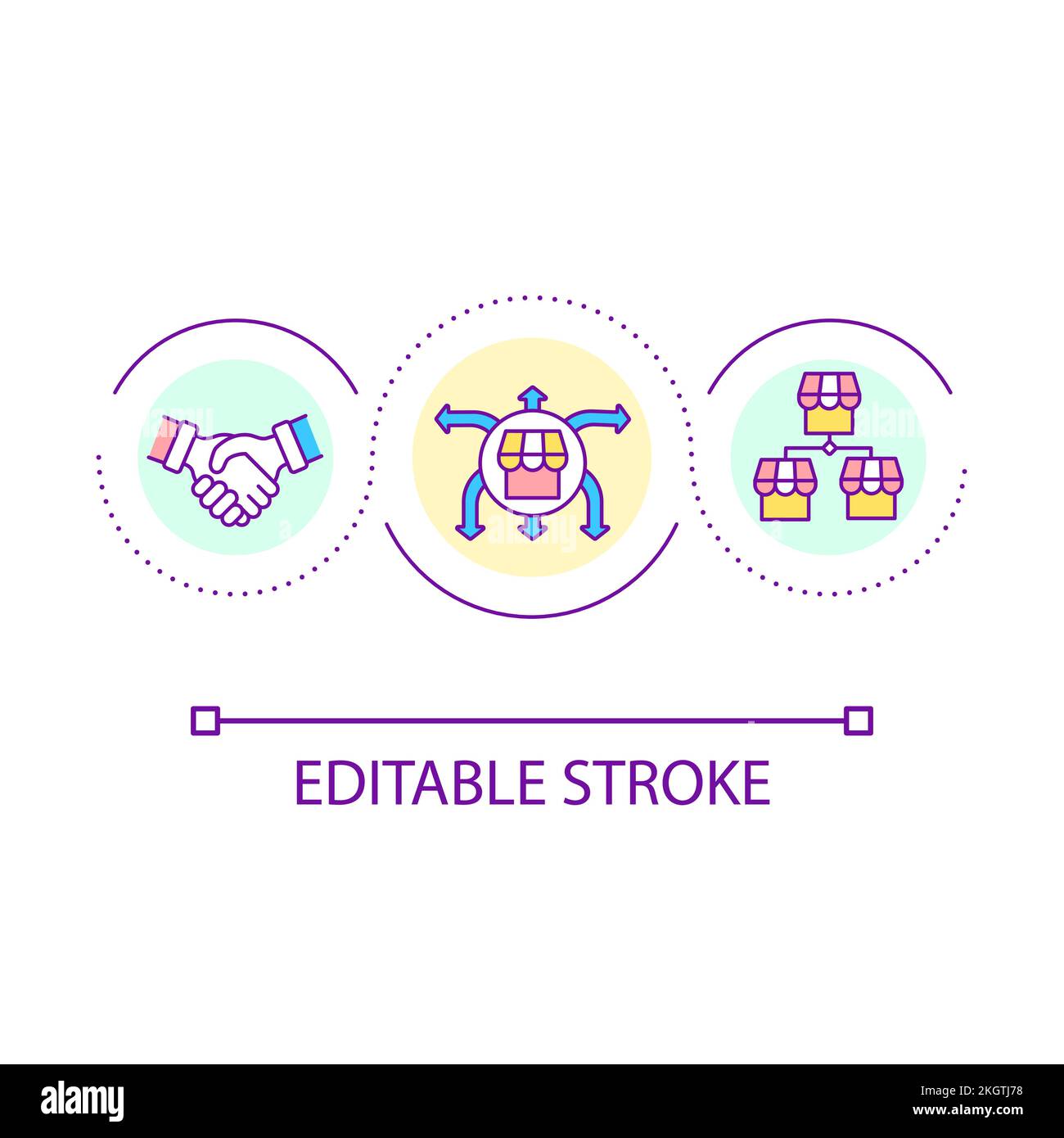 Expand chain of stores loop concept icon Stock Vector Image & Art Alamy