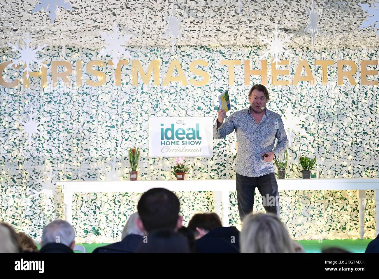 London, UK. 23rd Nov, 2022. Speaker David Domoney at the Ideal Home Show Christmas, Olympia London, on 23th November 2022, London, UK. Credit: See Li/Picture Capital/Alamy Live News Credit: See Li/Picture Capital/Alamy Live News Stock Photo