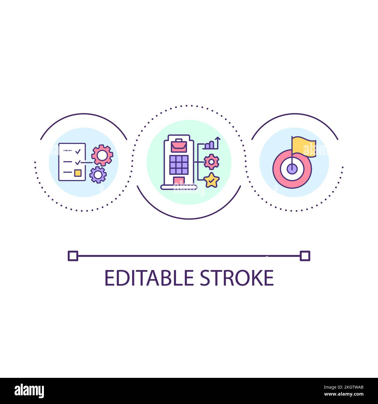 Professional development strategy loop concept icon Stock Vector Image ...