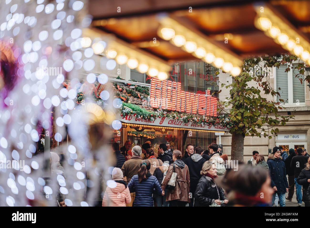 Luxembourg city - November 2022: Chrismas market season in the city