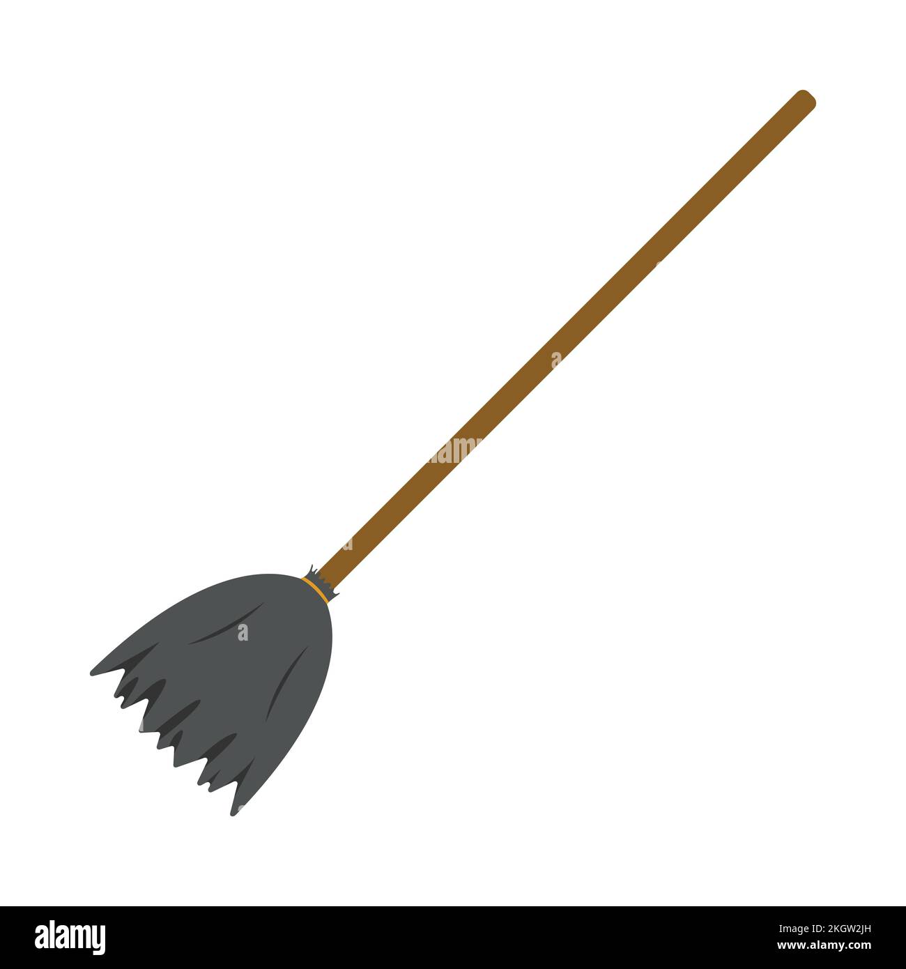 Halloween witch broomstick design vector illustration. Witch broom