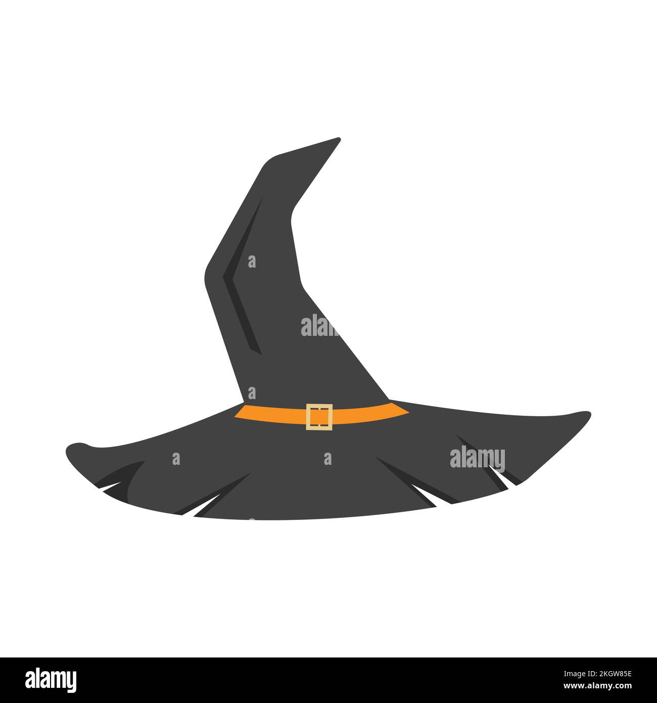 Halloween witch hat vector illustration on a white background
