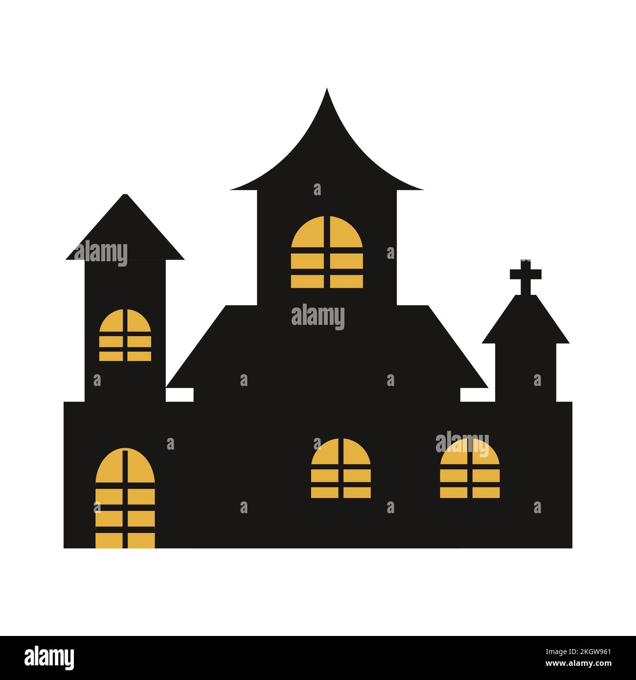 Halloween Spooky Castle Silhouette Design With Yellow And Dark Black 30-cool-kids-bedroom-decorating-ideas-that-make-your-children