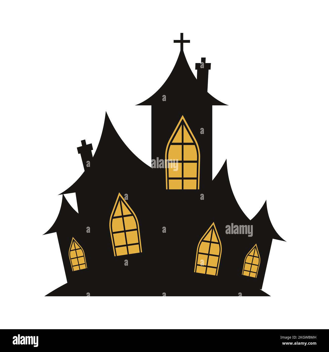 Scary Haunted House Vector Design On A White Background Halloween scary-haunted-house-vector-design-on-a-white-background-halloween