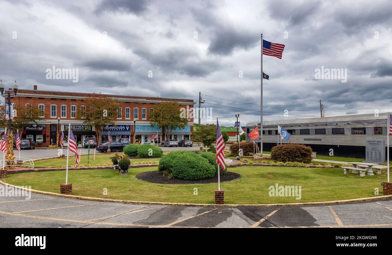 Sweetwater, Tennessee, USA October 1, 2022 Historical section of the