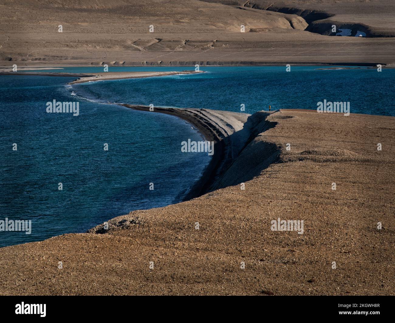 Causeway connecting Beechey Island to Devon Island, Nunavut, Canada