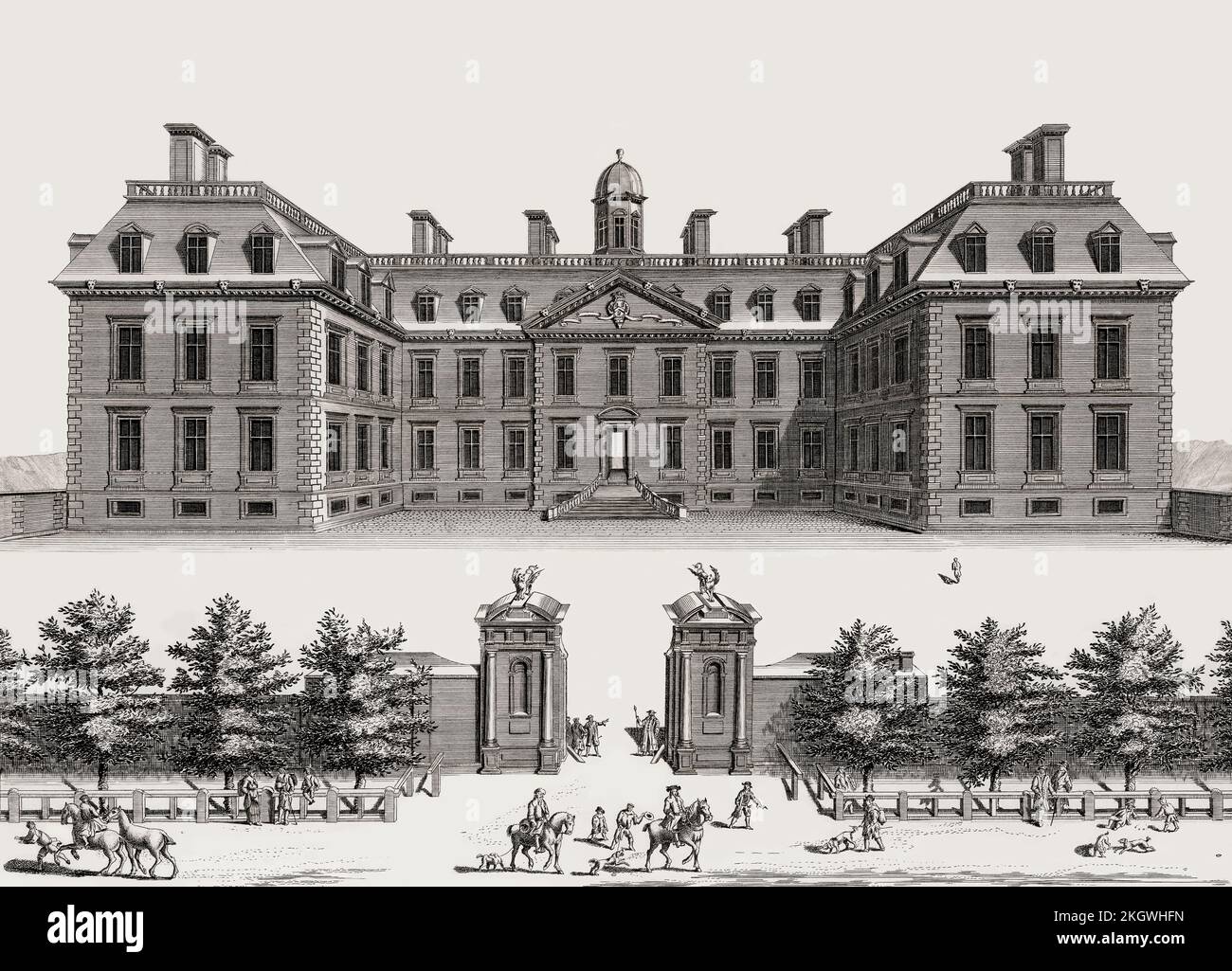 View of former Clarendon House, Albemarle Street, Mayfair, London, 1680