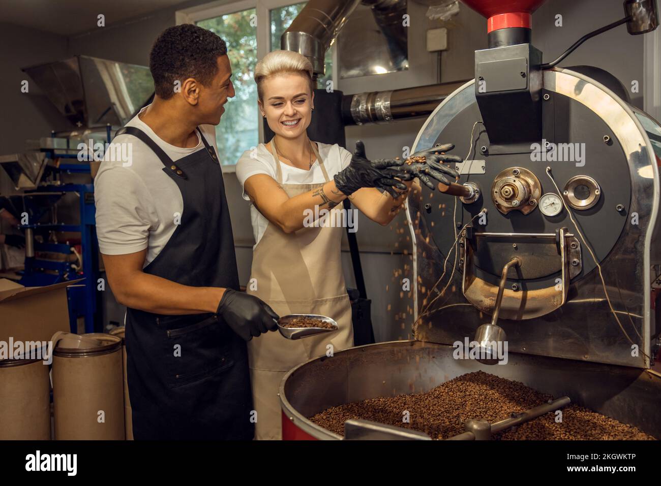 Roast Masters Working In A Coffee Company Stock Photo Alamy Roast Masters Working In A Coffee Company Stock Photo Alamy