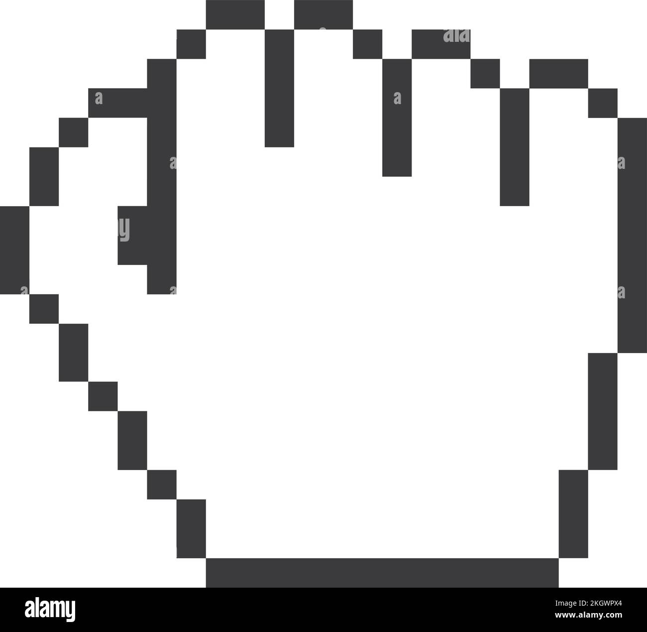 Fist icon. Fight sign in pixel style. Uprising hand gesture Stock Vector