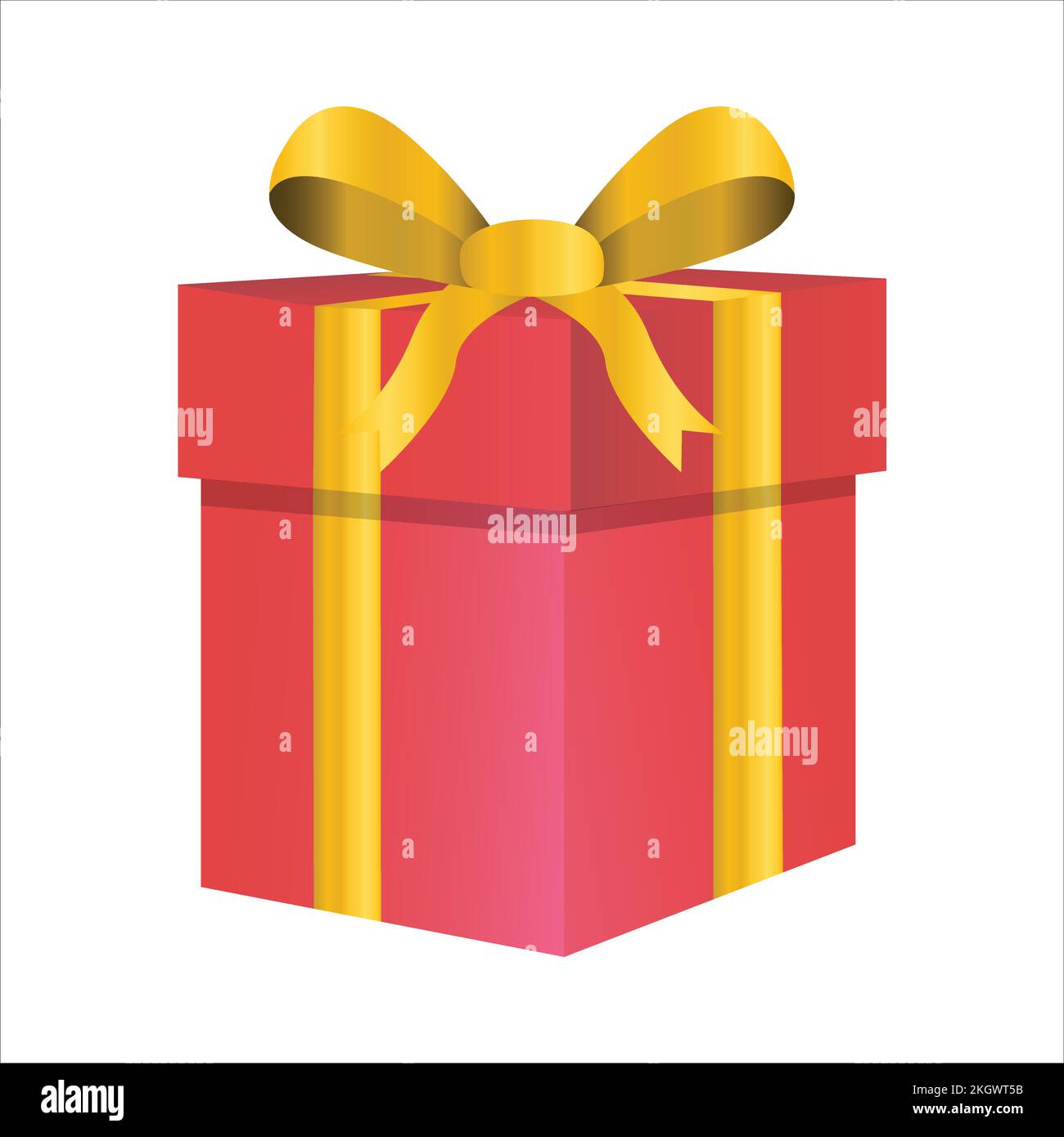 Christmas gift vector design on a white background. Round gift box