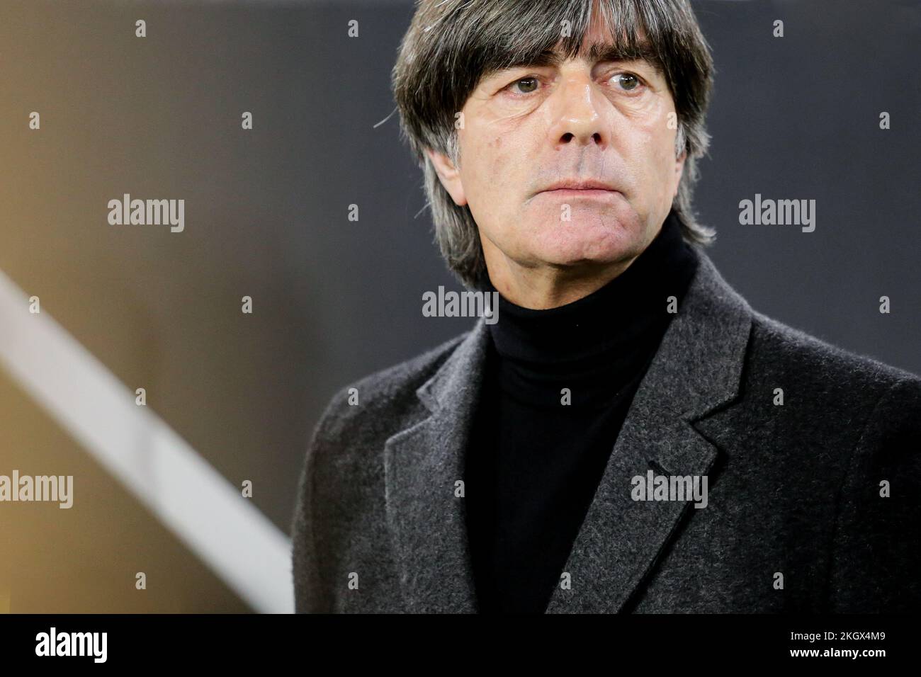 Wolfsburg, Germany, March 20, 2019: German national team head coach Joachim Low during the international soccer game Germany vs Serbia Stock Photo