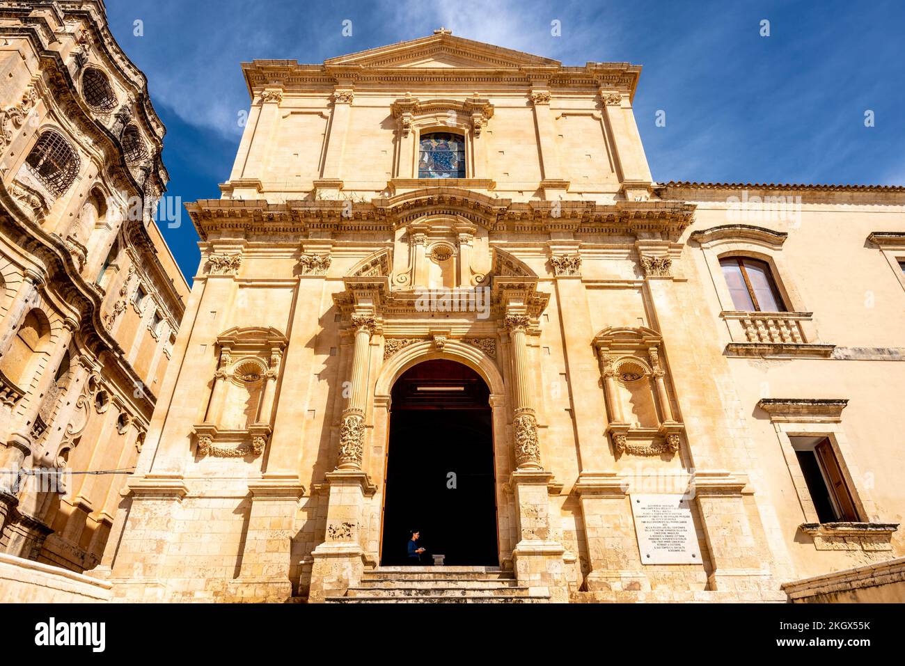 The Church of San Francesco d'Assisi all' Immacolata, Noto, Sicily, Italy. Stock Photo