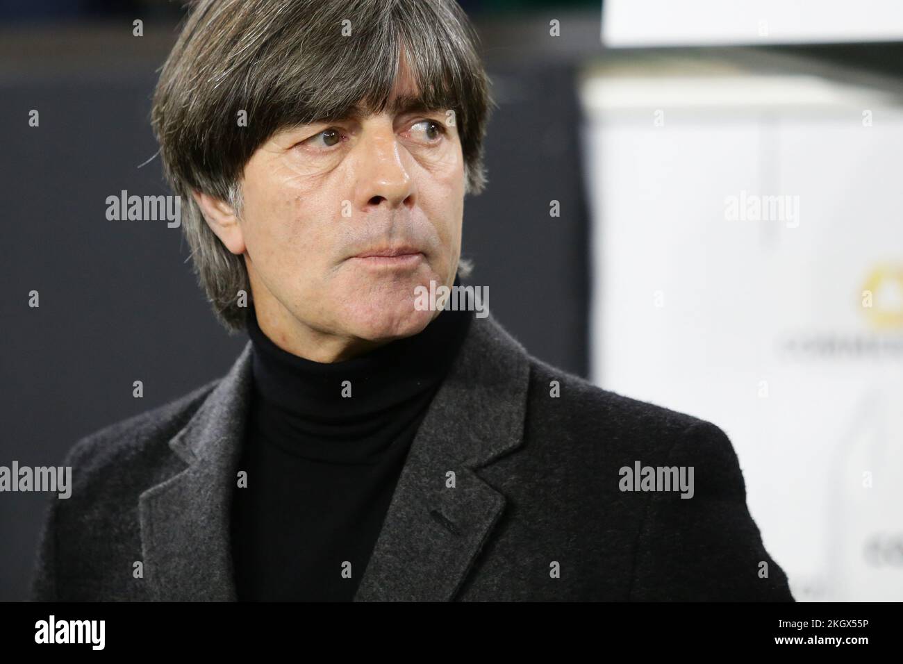 Wolfsburg, Germany, March 20, 2019: Germany national team head coach Joachim Low during the international friendly soccer game Germany vs Serbia. Stock Photo