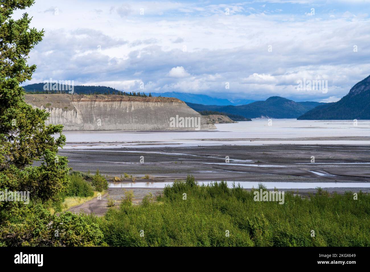 A scenic shot of the Copper River at WrangellSt Elias National Park in