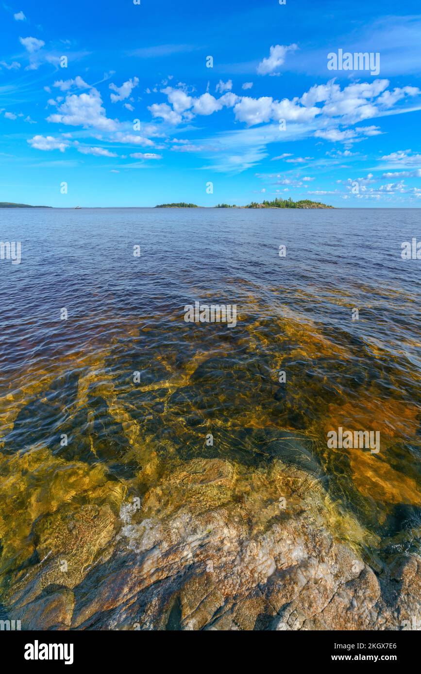 Vertical shot rock lake hi-res stock photography and images - Alamy