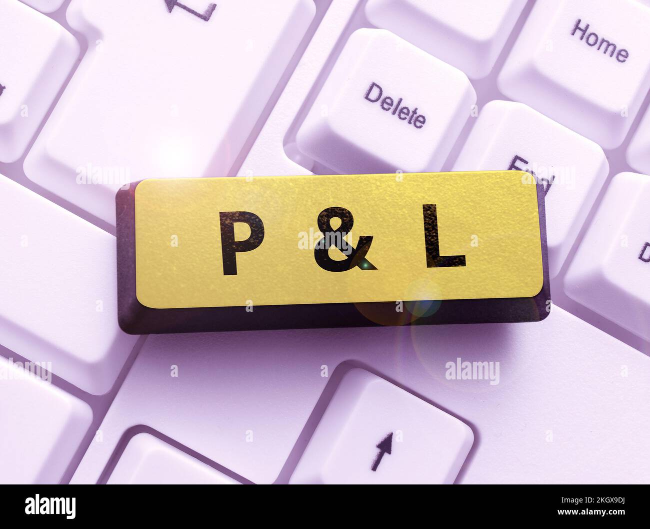 Text sign showing P And L. Business approach primary financial statements to assess companys
