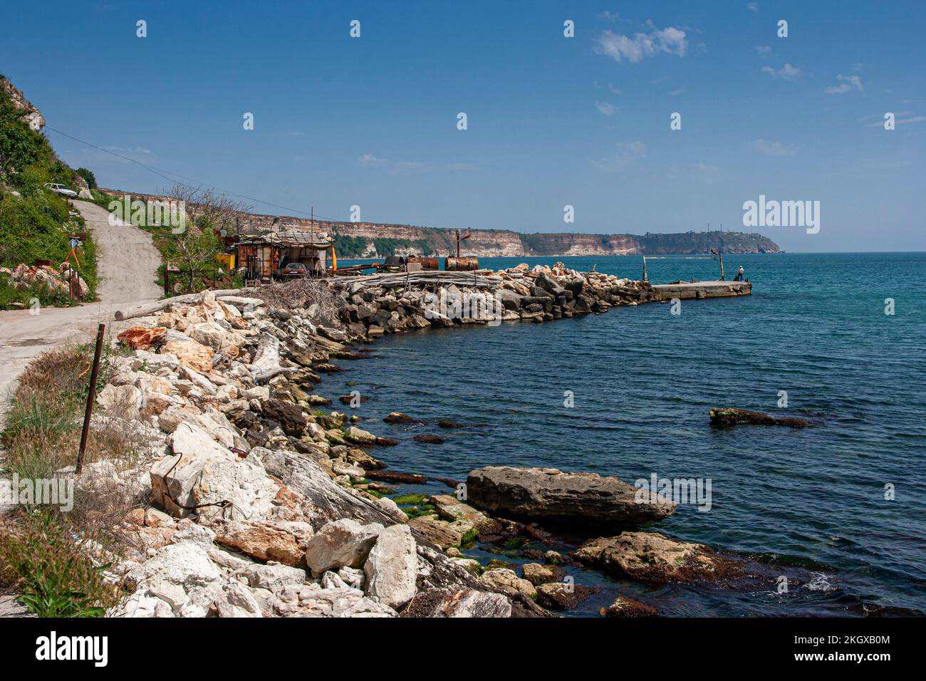Varna, Kaliakra cape, Zelenka, fishermen area, Northern Black sea Stock ...