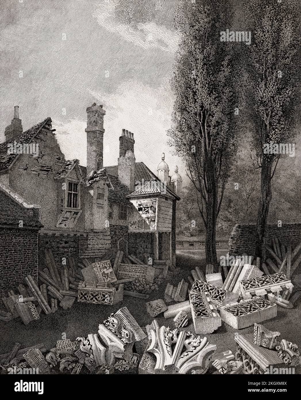 Cotton Garden, Palace of Westminster, London, England, 1804, after John