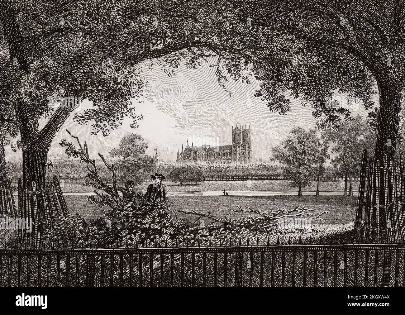St james park london antique hi-res stock photography and images