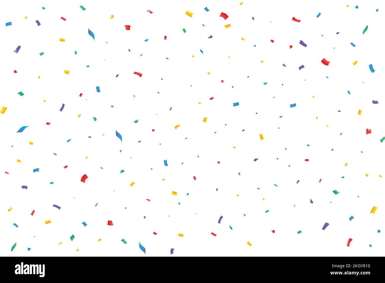 Colorful confetti falling illustration isolated on transparent
