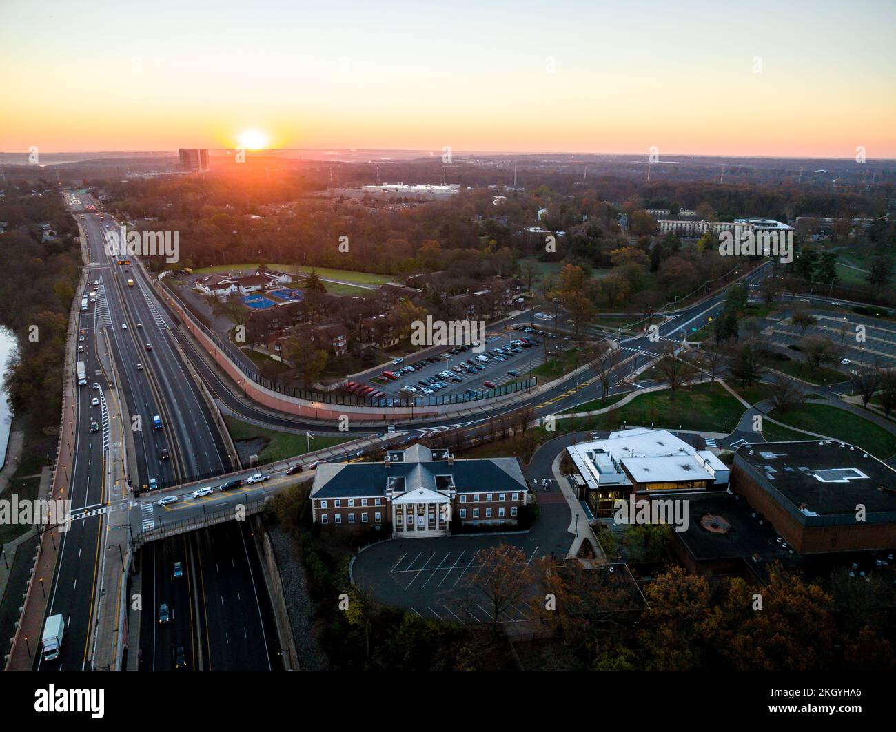 Aerial view of downtown new brunswick hi-res stock photography and ...