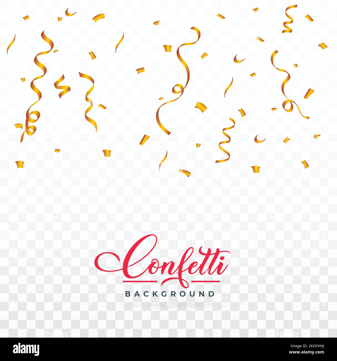 Confetti falling vector for the birthday background. Colorful party