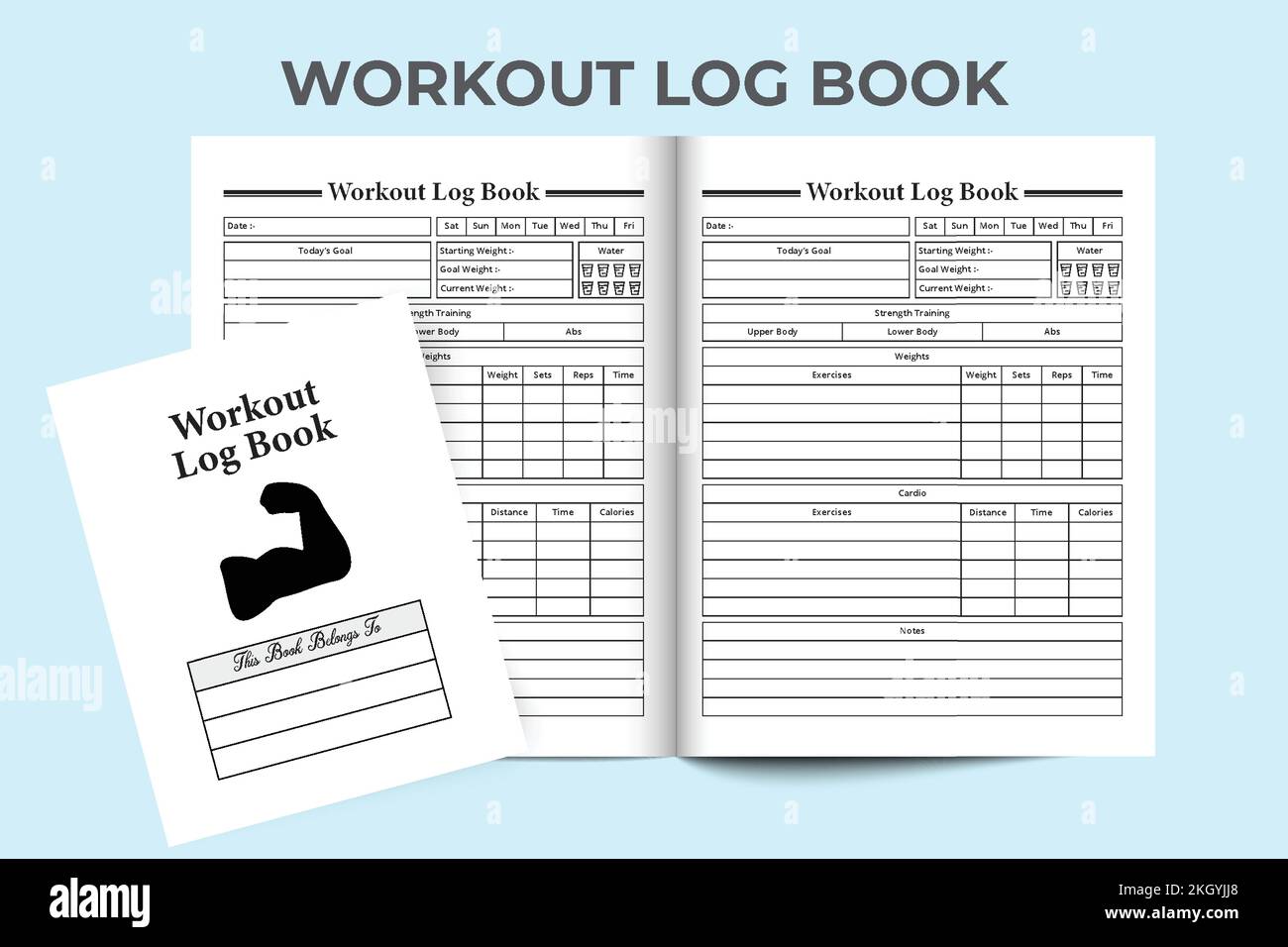 thumbnail image 2 of Sweat Motivational DIY Exercise Workout Journal - Burundi 2 of 13