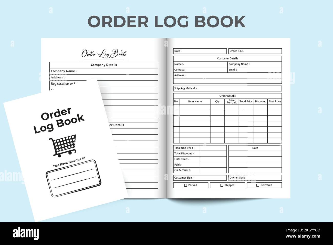 Order log book Stock Vector Images Alamy