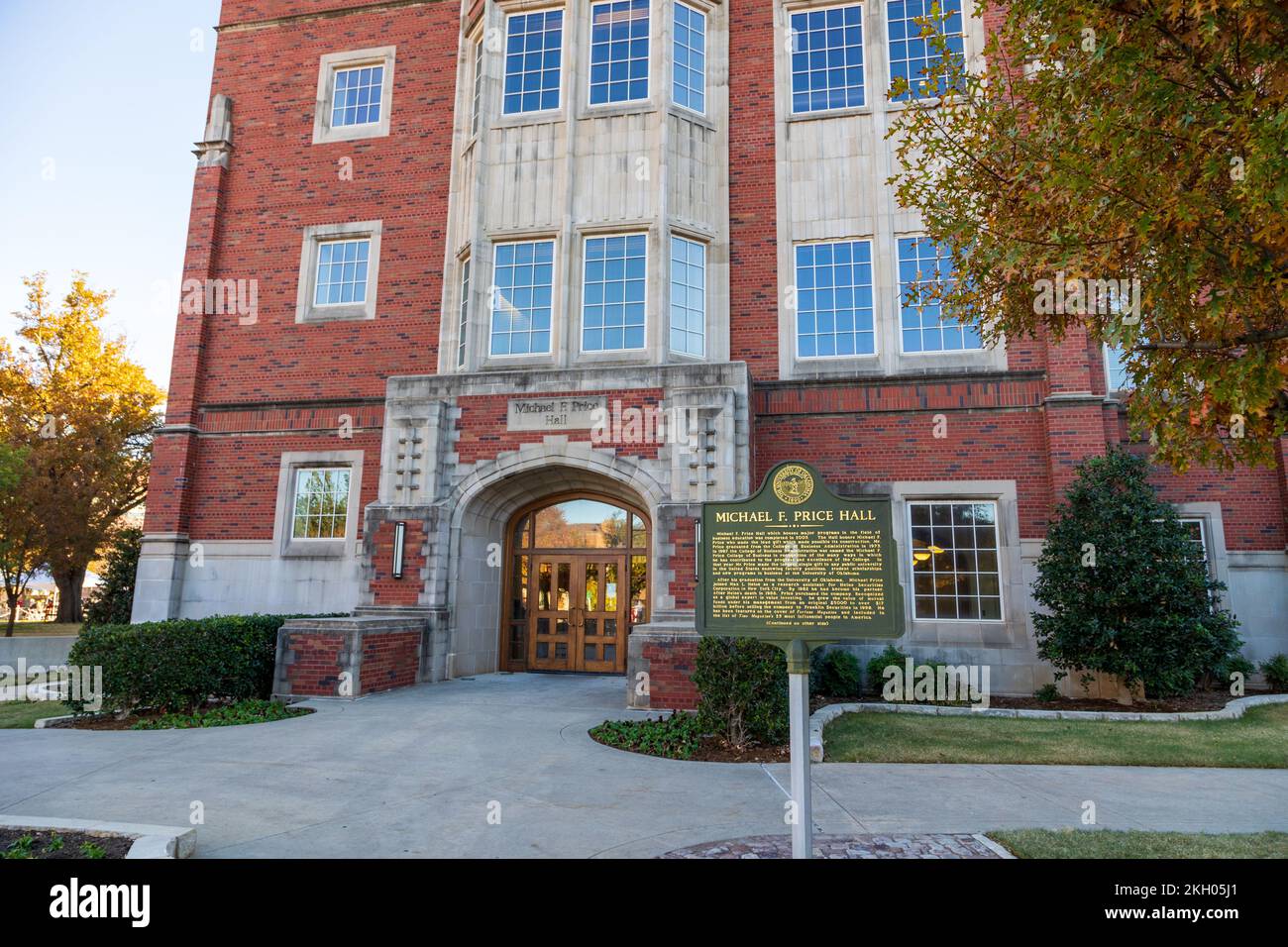 Norman, OK - November 2022: Michael F. Price Hall on the University of Oklahoma campus Stock Photo