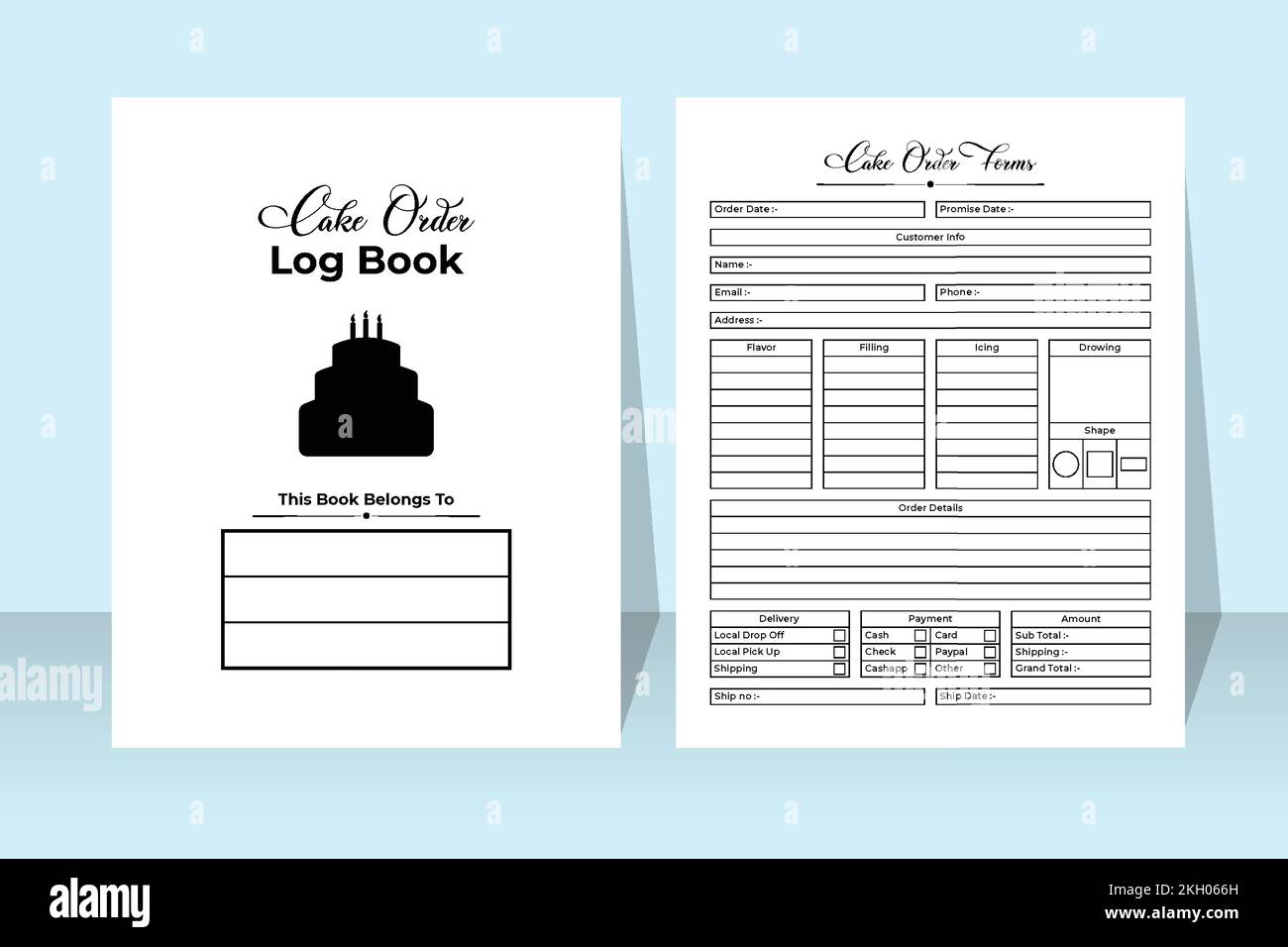 cake-order-logbook-kdp-interior-hi-res-stock-photography-and-images-alamy