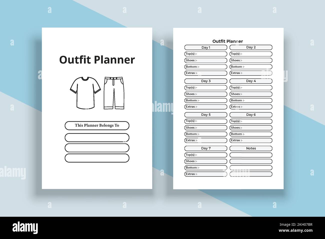 Outfit planner KDP interior logbook template Regular outfit Outfit planner KDP interior logbook template Regular outfit