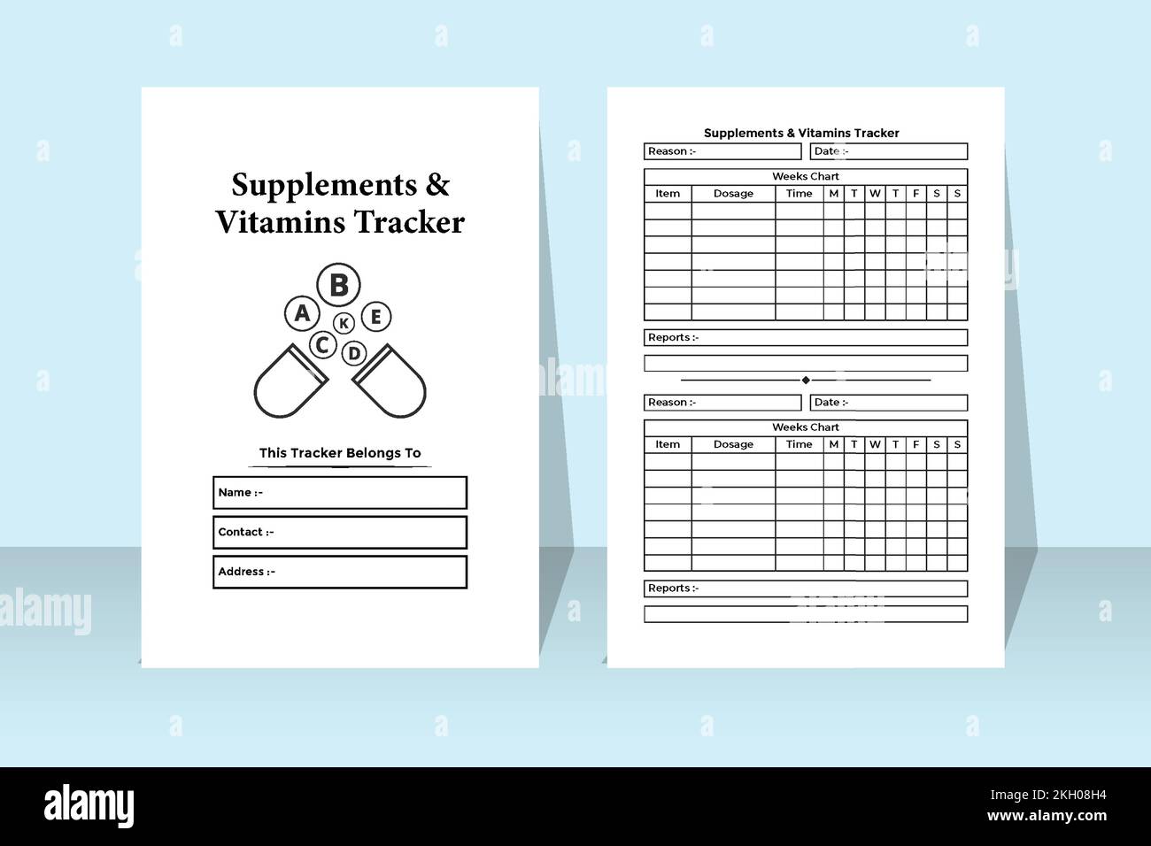 Supplement and vitamin tracker hi-res stock photography and images - Alamy