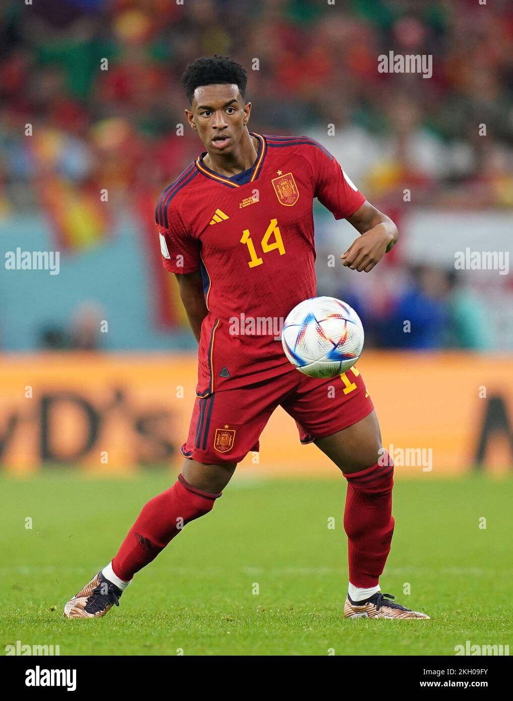 Spain's Alejandro Balde during the FIFA World Cup Group E match at the