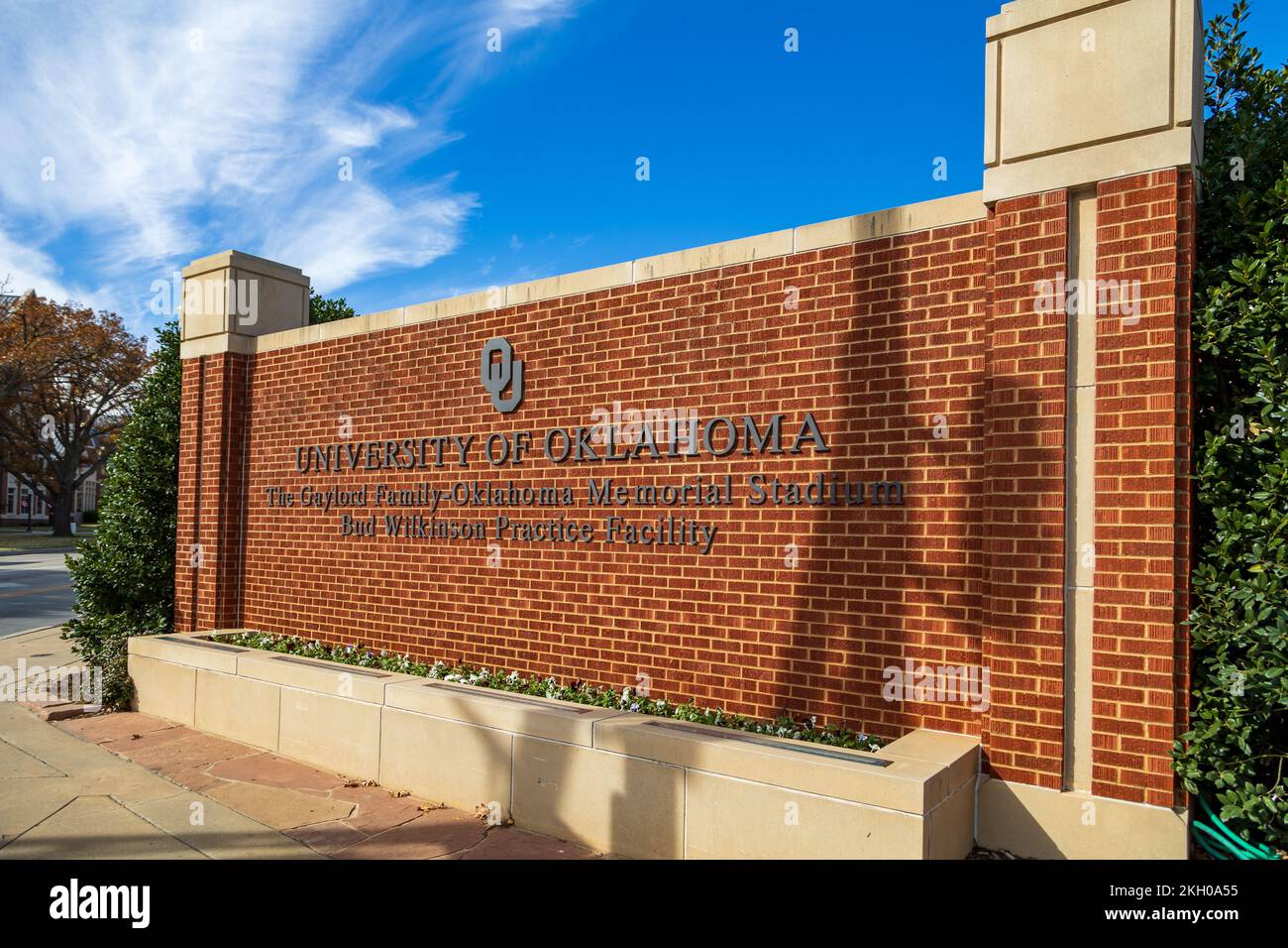 Norman, OK - November 2022: The Gaylord Family Oklahoma Memorial Stadium on the campus of the University of Oklahoma Stock Photo