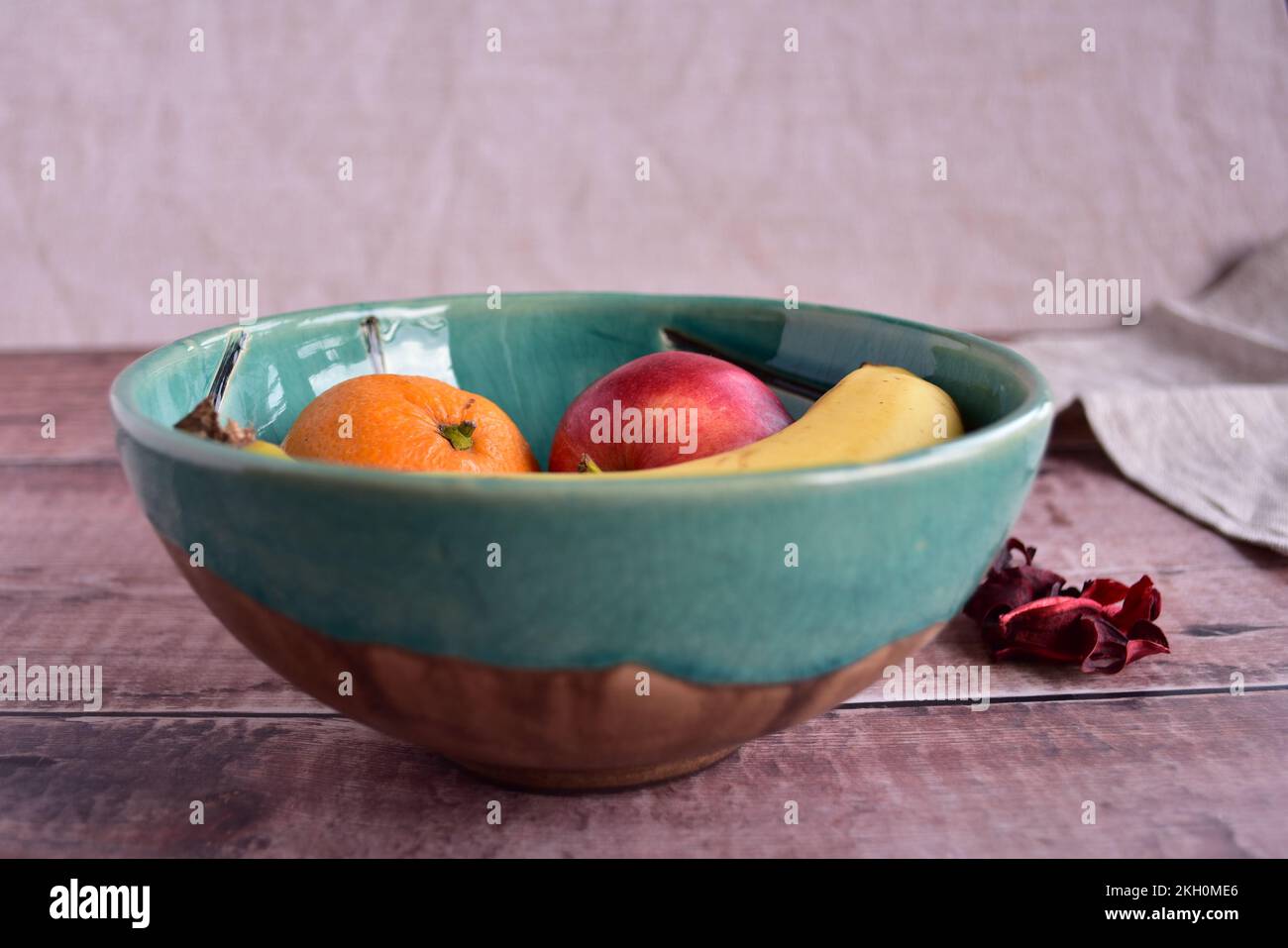 Fruit Bowl, Pottery Stock Photo Alamy