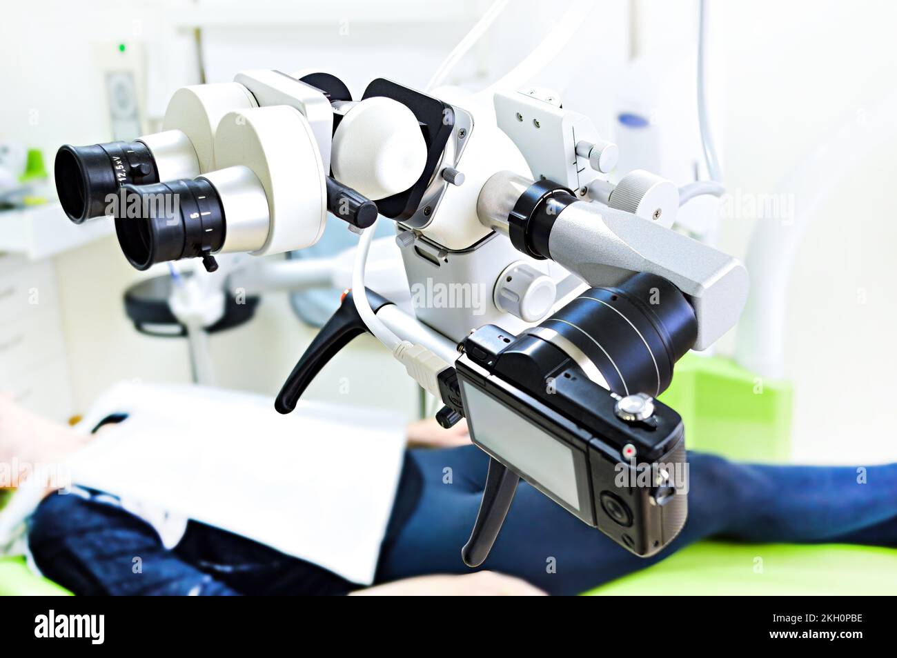 The professional Dental endodontic binocular microscope Stock Photo Alamy