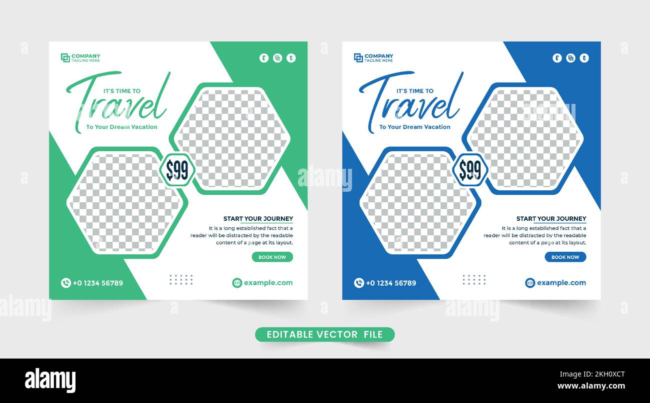 Dream vacation and tour planner agency social media post. Travel agency ...
