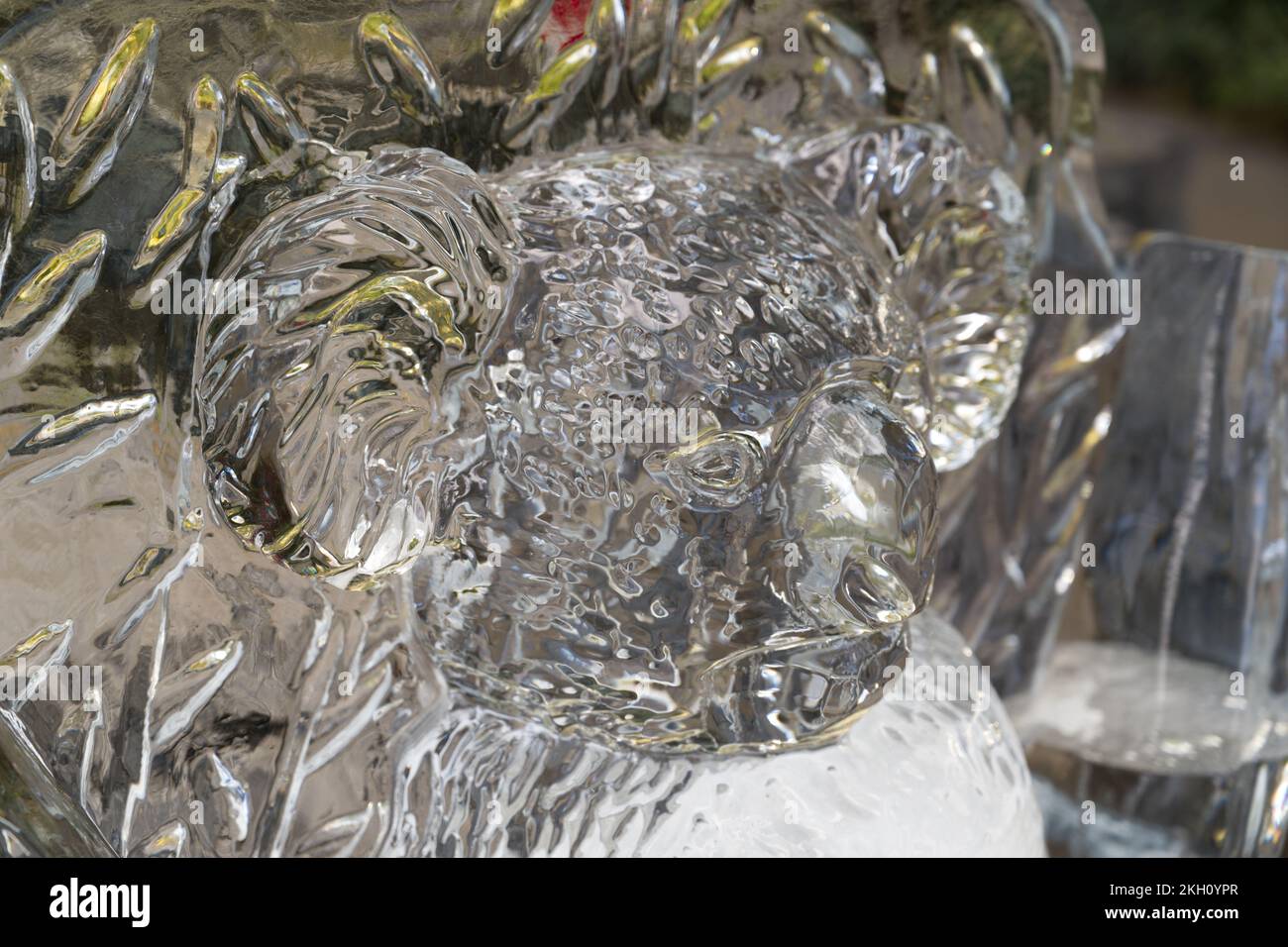 Ice sculpture at Canary Wharf Winter Ice festival Stock Photo - Alamy