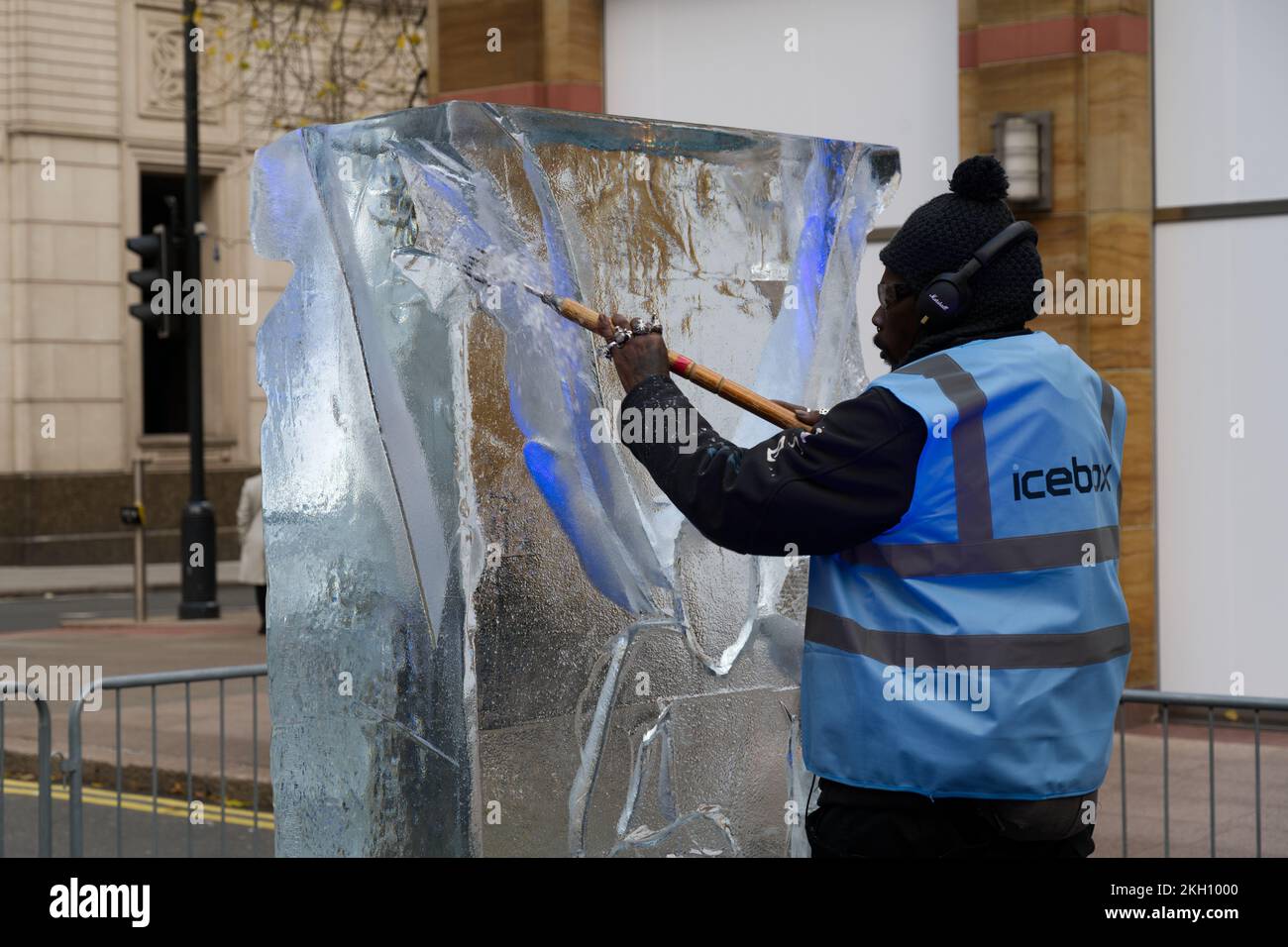 Canary Wharf Winter Ice festival Stock Photo - Alamy