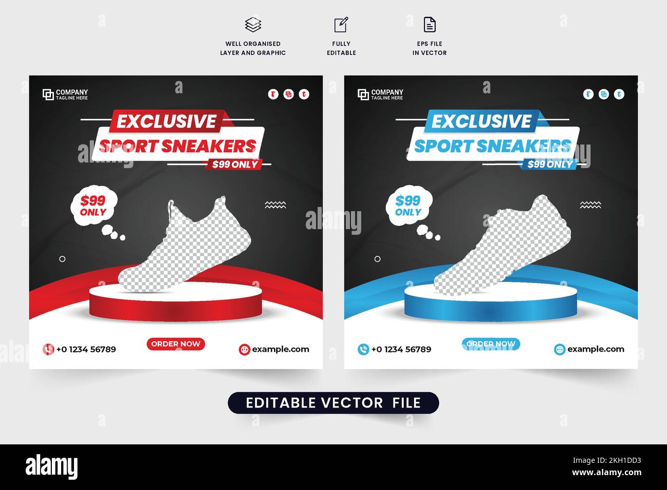 Modern sports sneakers promotional web banner design with discount