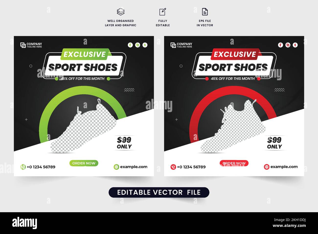 Sportswear and shoe selling business advertisement template vector with Sportswear and shoe selling business advertisement template vector with