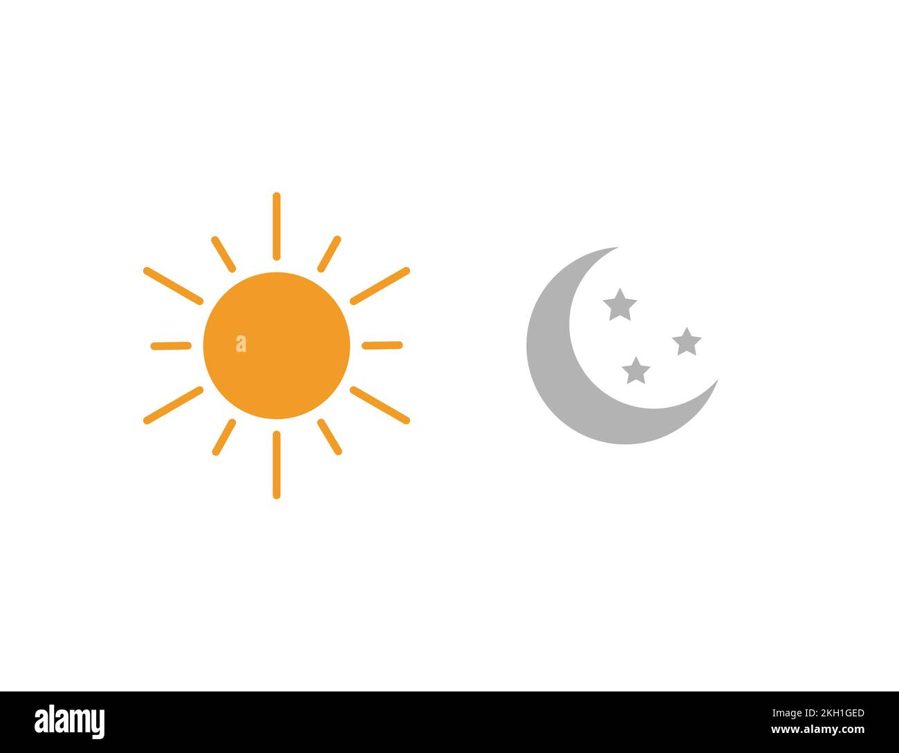 Sun and moon icon. Vector illustration Stock Vector Image & Art - Alamy