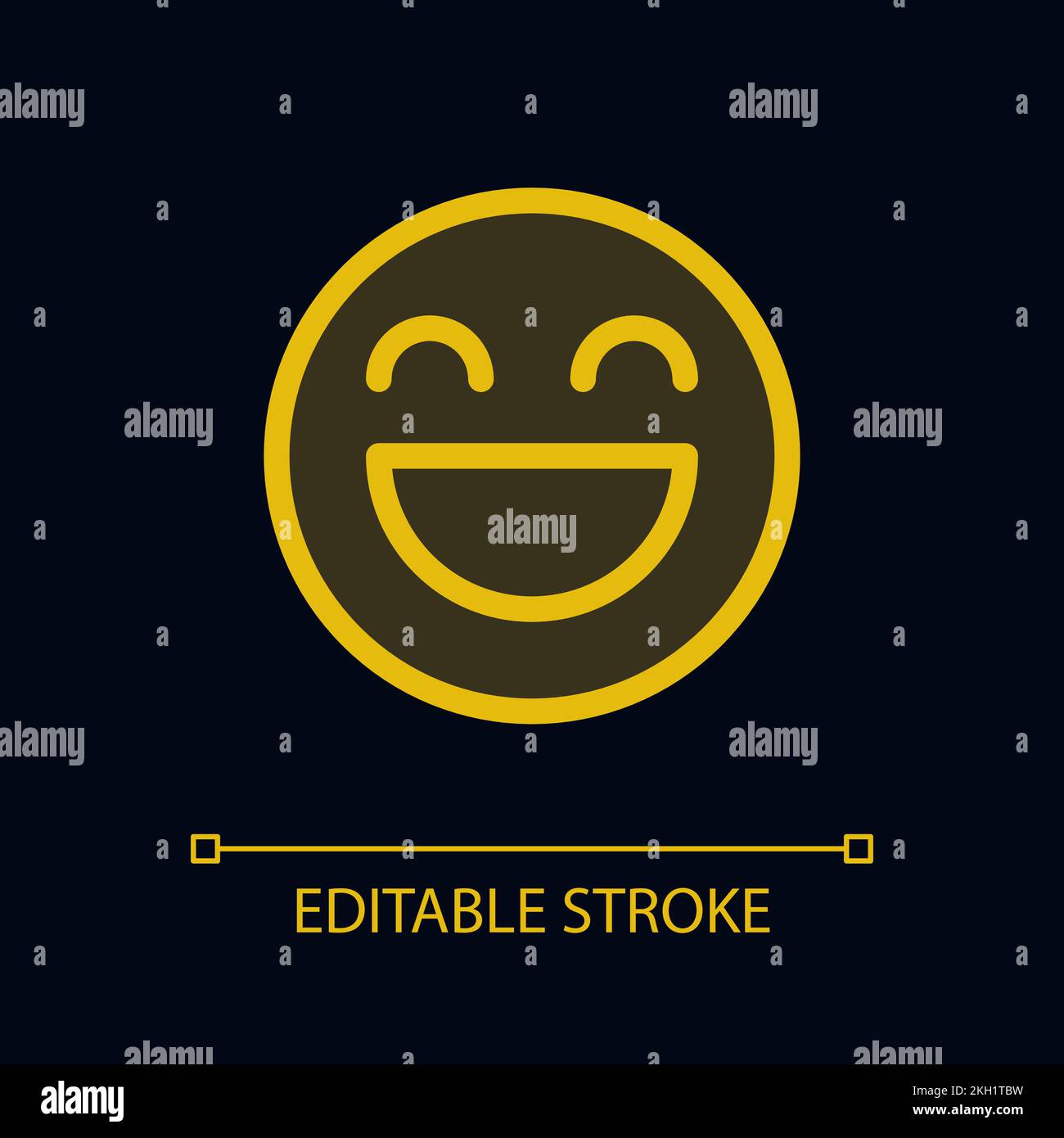 Laughing emoji pixel perfect glassmorphism ui icon for dark theme Stock ...