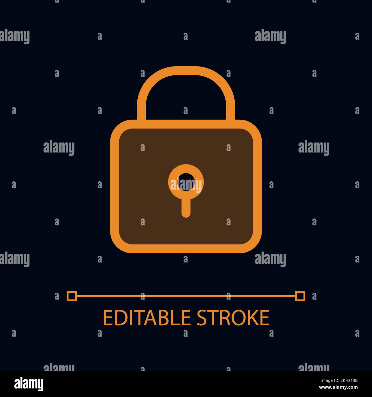 Padlock pixel perfect glassmorphism ui icon for dark theme Stock Vector ...