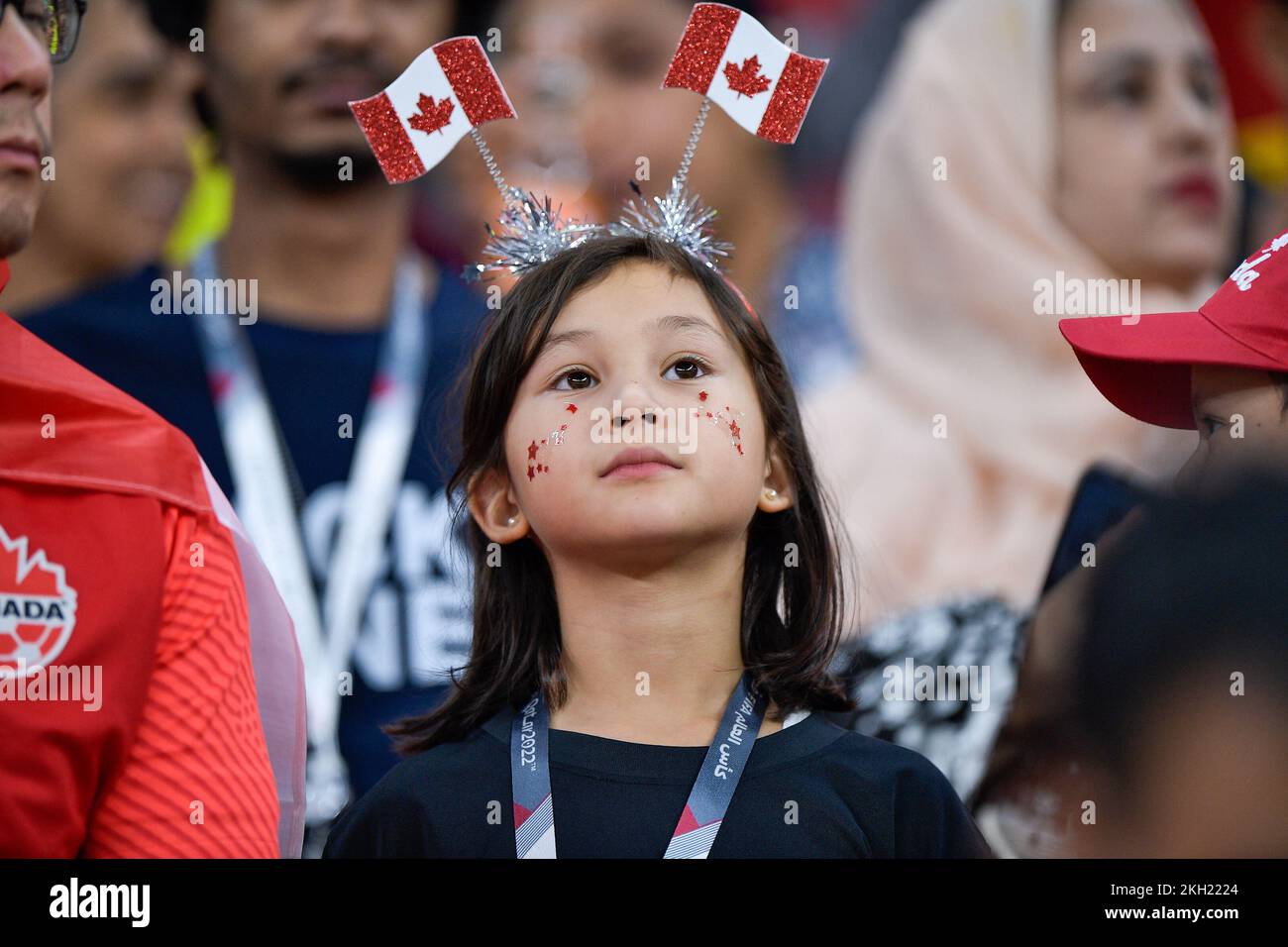 Doha, Qatar. 23rd Nov, 2022. DOHA, QATAR NOVEMBER 23 A fan of Canada